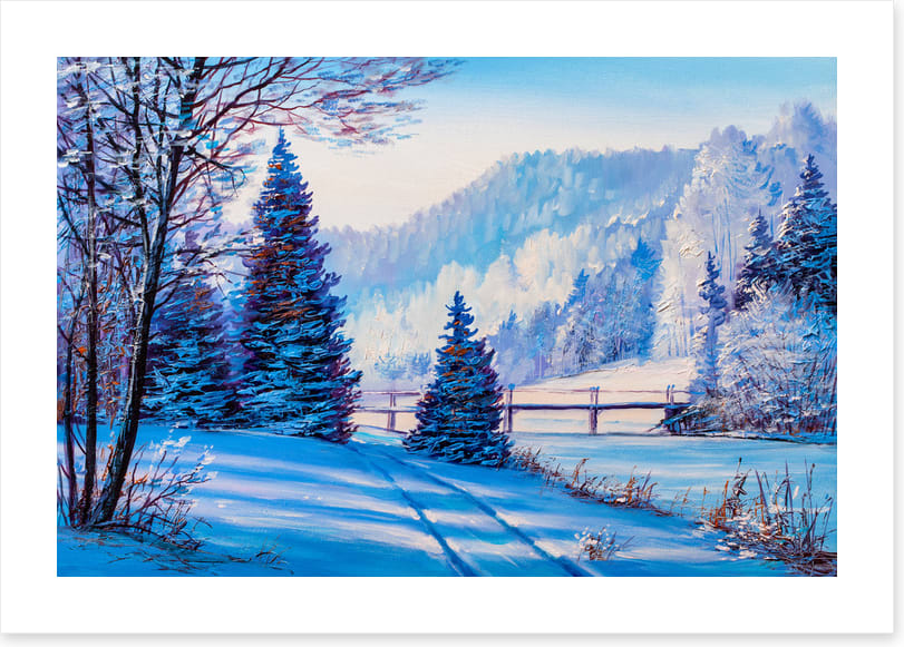 Past the frozen lake