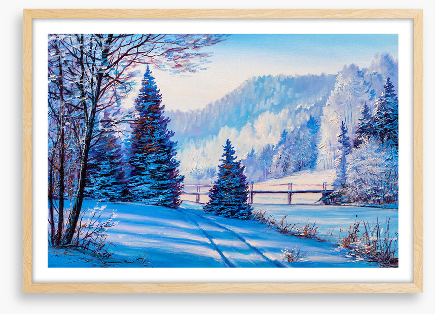 Past the frozen lake