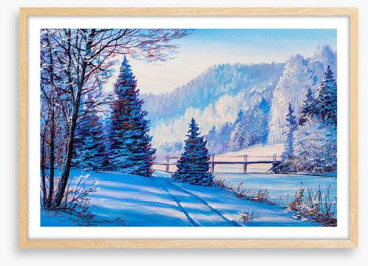 Past the frozen lake