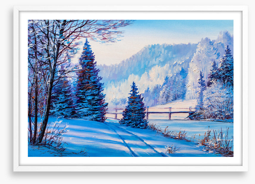 Past the frozen lake
