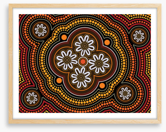 Red earth blooms