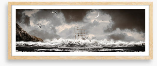Shipwreck storm panorama