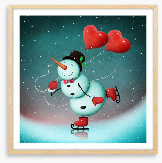 Skating snowman