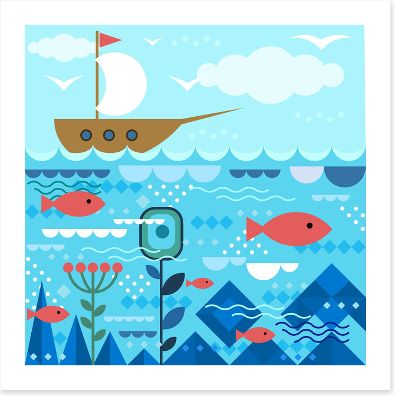 On the open ocean