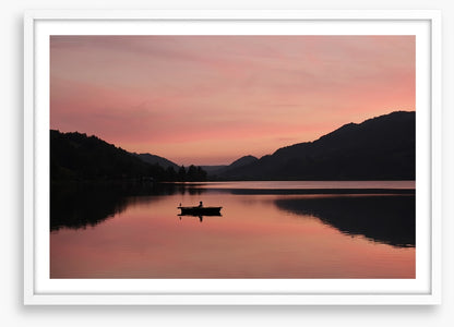 Sunset lake silhouettes