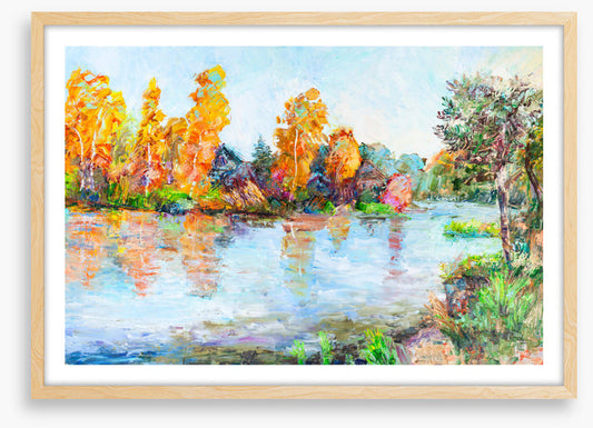 Autumn river reflections