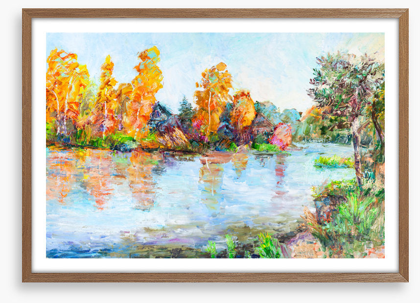 Autumn river reflections