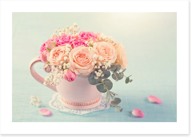 Pink rose teacup 1