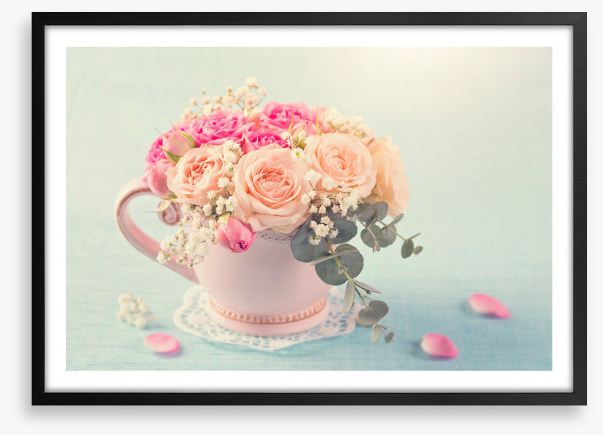Pink rose teacup 1