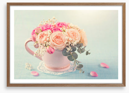 Pink rose teacup 1