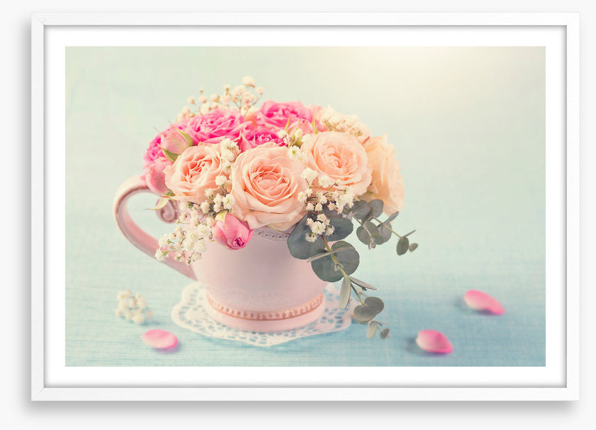 Pink rose teacup 1