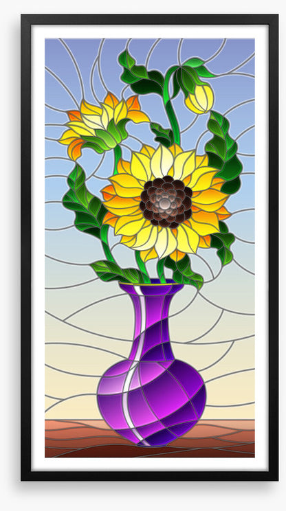 Sunflower vase window