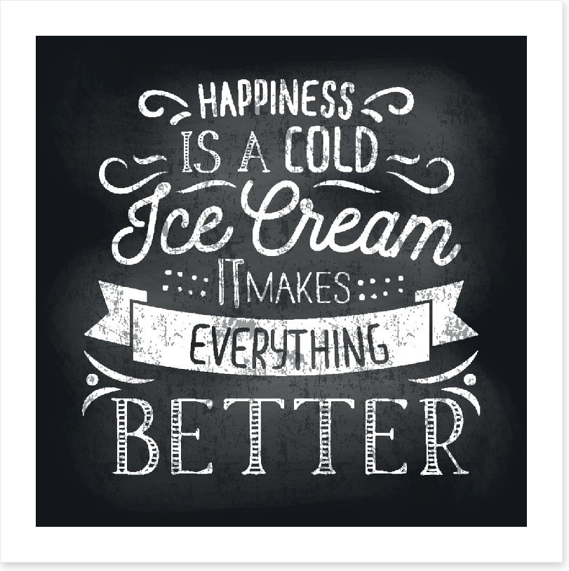 A cold ice cream