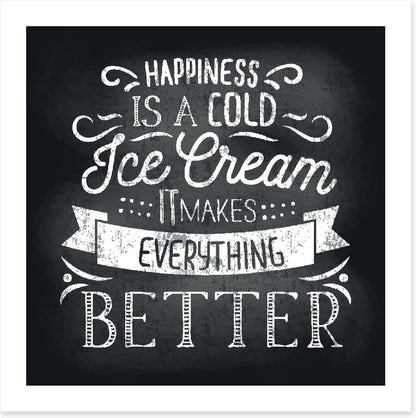A cold ice cream