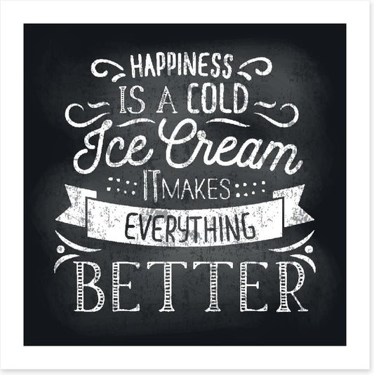 A cold ice cream