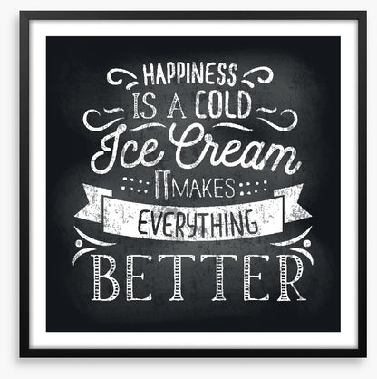 A cold ice cream