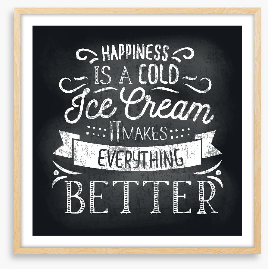 A cold ice cream