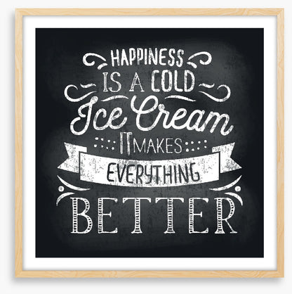 A cold ice cream
