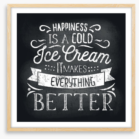 A cold ice cream