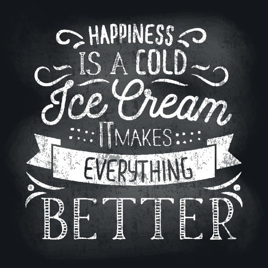 A cold ice cream