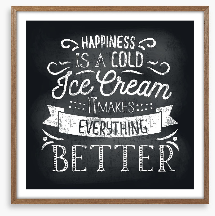 A cold ice cream