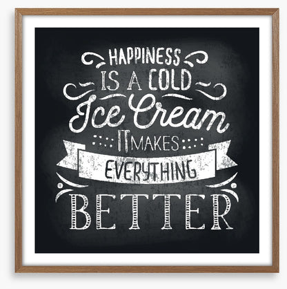 A cold ice cream