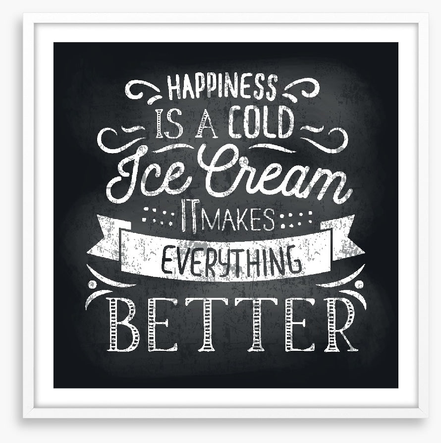 A cold ice cream