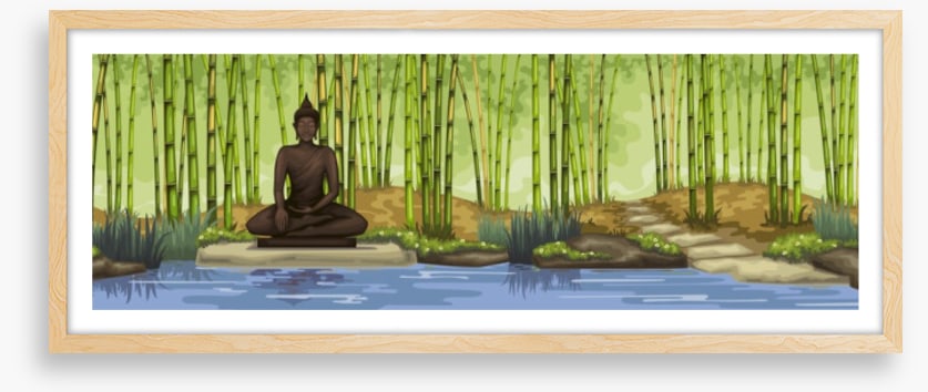 Bamboo buddha panoramic
