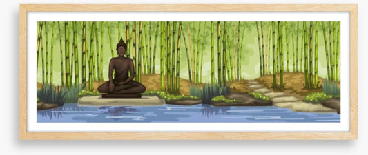 Bamboo buddha panoramic