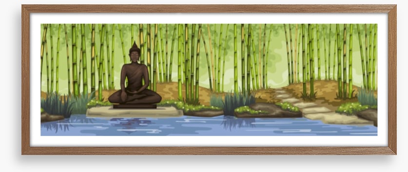 Bamboo buddha panoramic