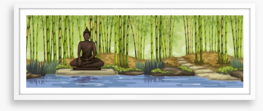 Bamboo buddha panoramic
