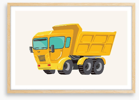 Yellow dump truck
