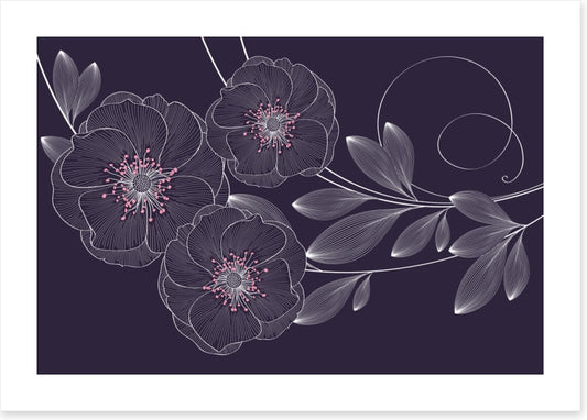 Rose flower flourish