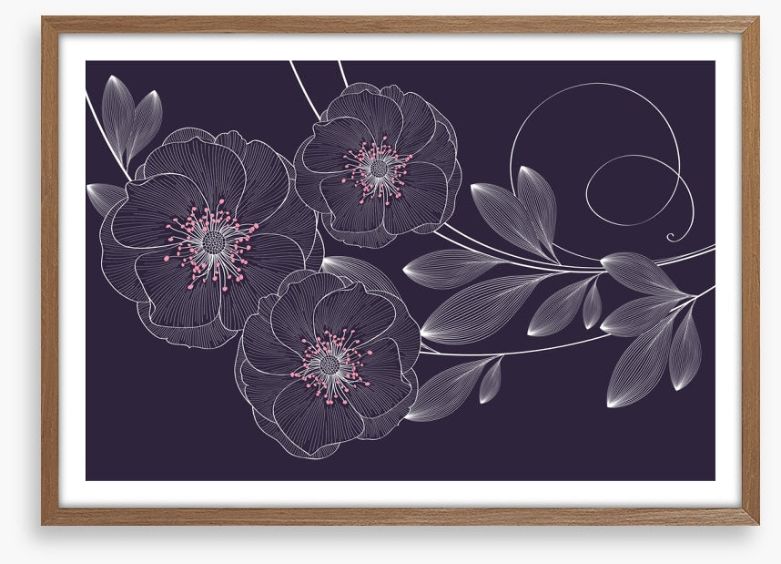 Rose flower flourish