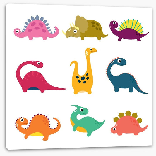 Nine little dinos