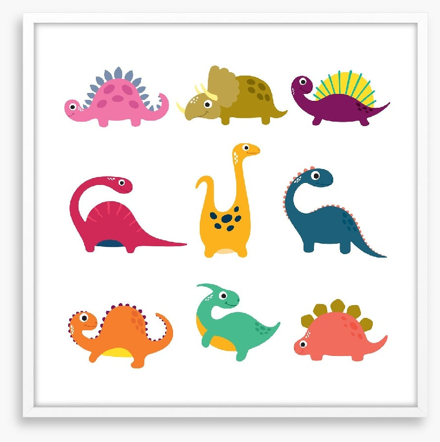 Nine little dinos