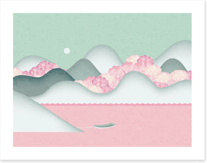 Sakura lake sunrise
