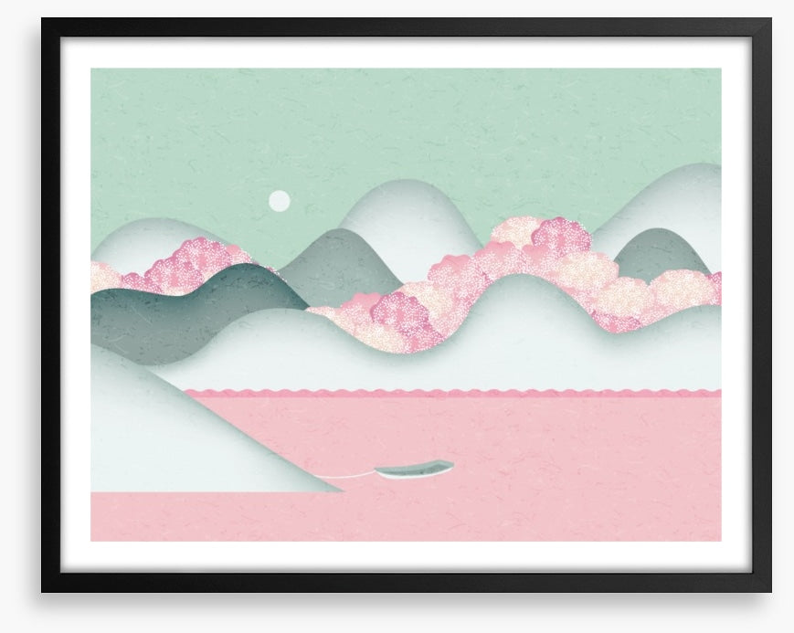 Sakura lake sunrise