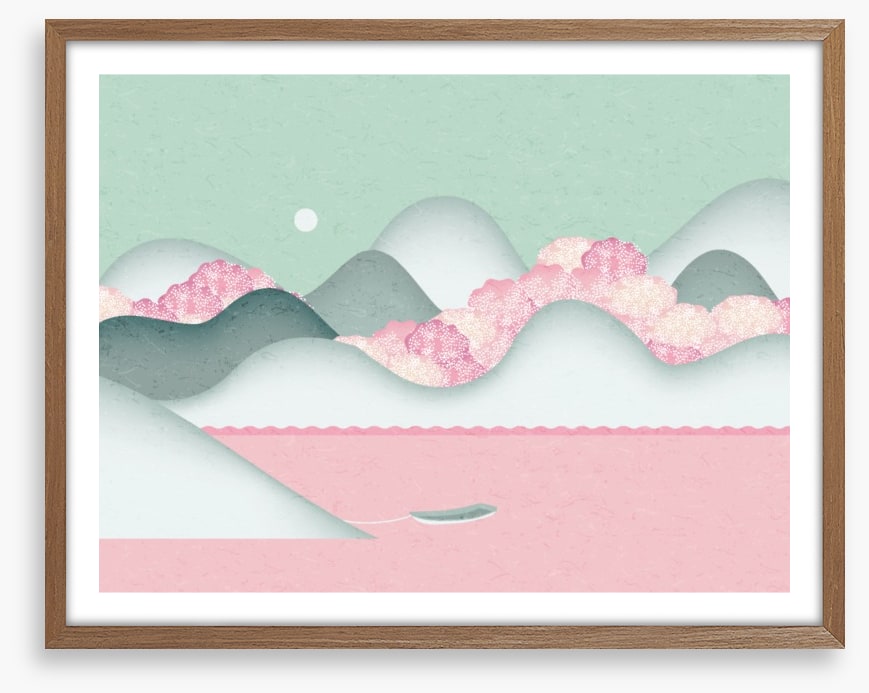Sakura lake sunrise