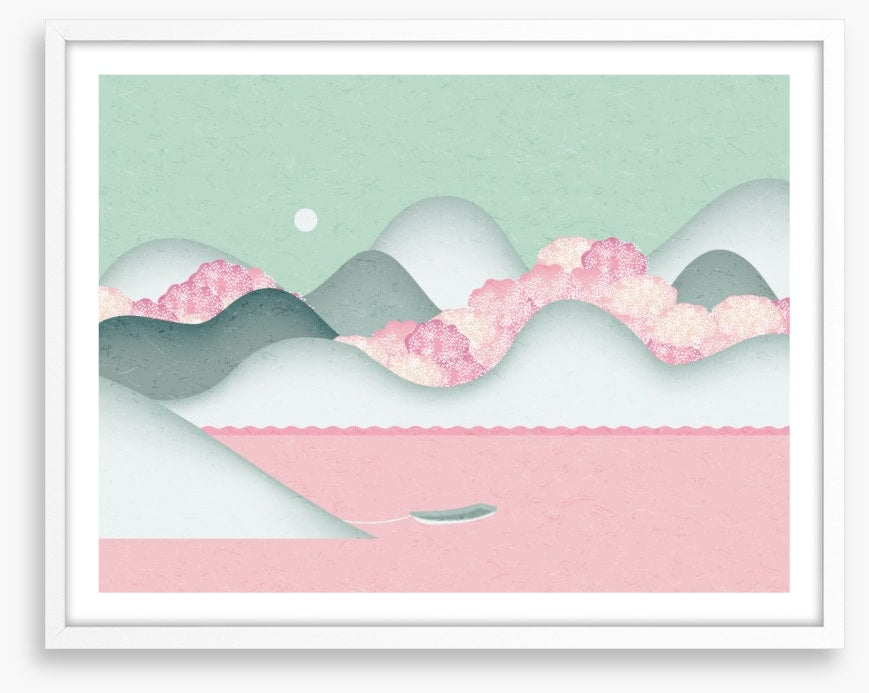 Sakura lake sunrise