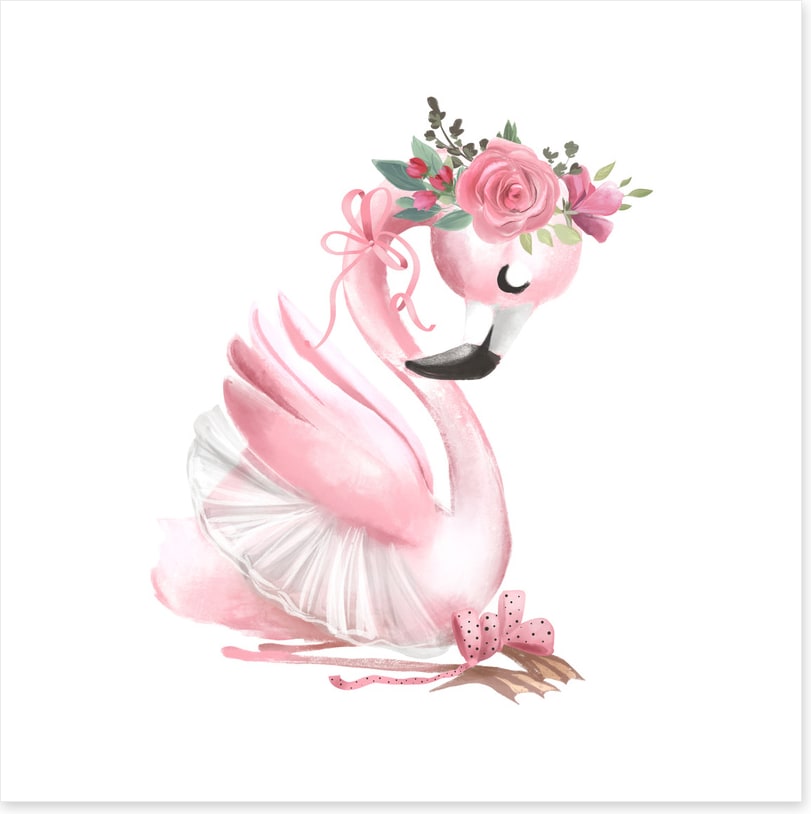 Baby flamingo ballet