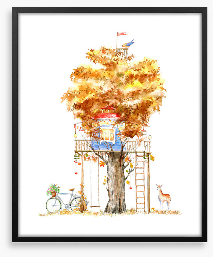 Cubby in the autumn tree