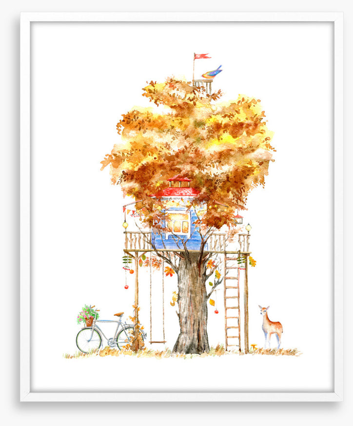 Cubby in the autumn tree