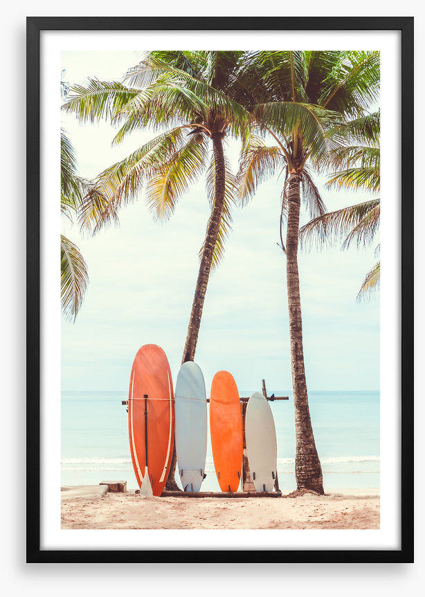 Surfers rest
