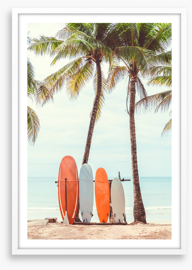 Surfers rest
