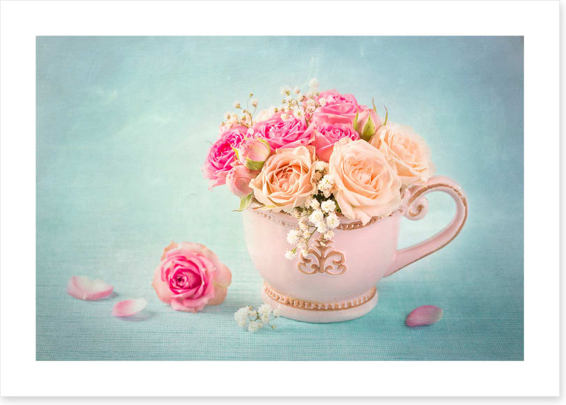 Pink rose teacup 2