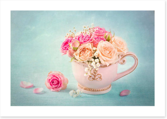 Pink rose teacup 2