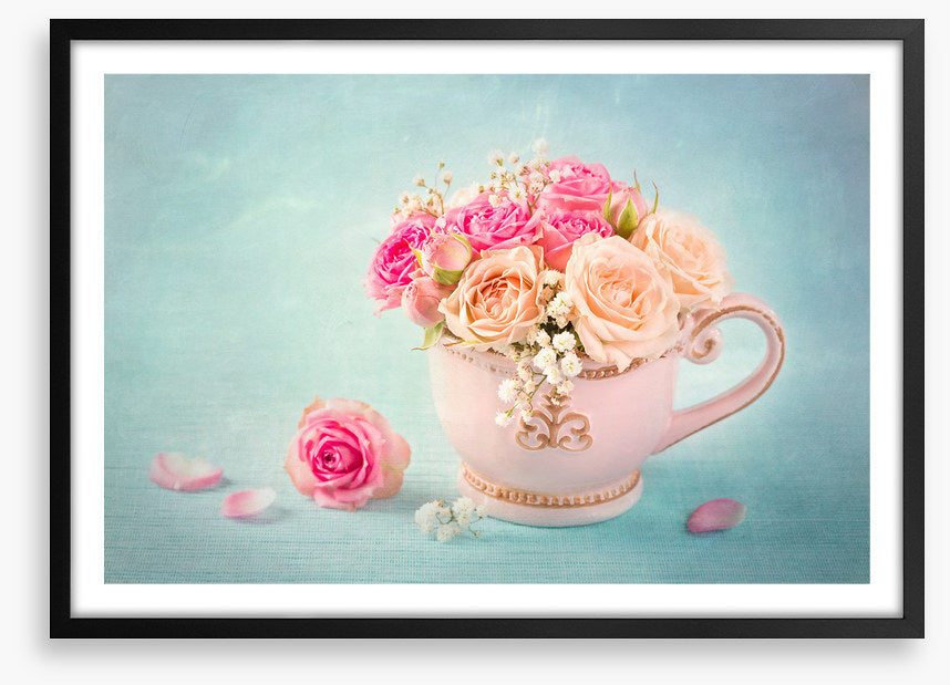 Pink rose teacup 2
