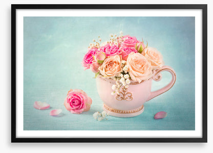 Pink rose teacup 2