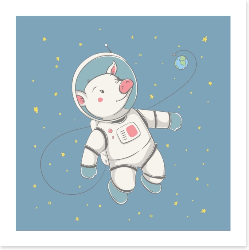 Piggy in space